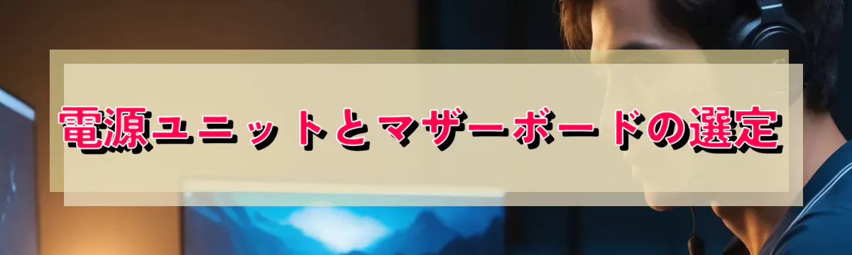 電源ユニットとマザーボードの選定