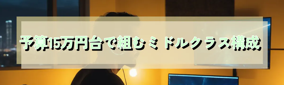 予算15万円台で組むミドルクラス構成