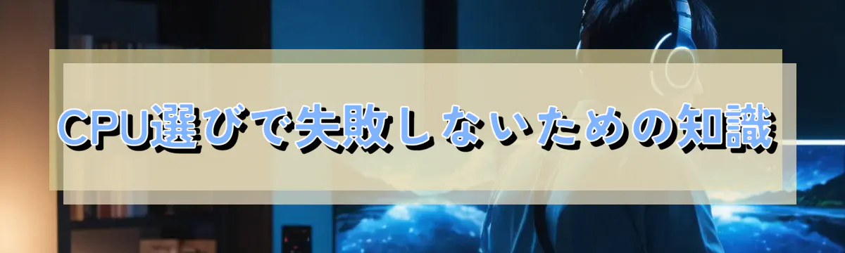 CPU選びで失敗しないための知識