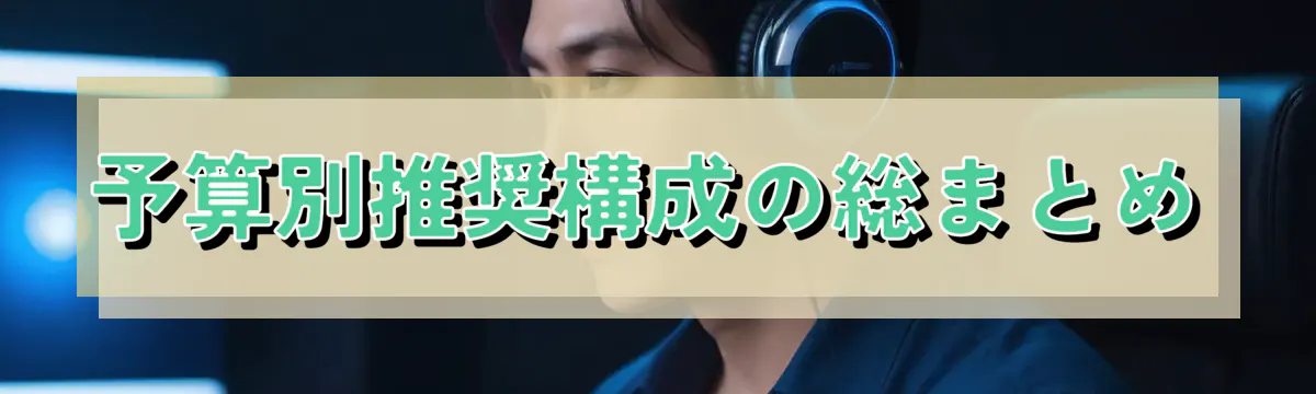 予算別推奨構成の総まとめ