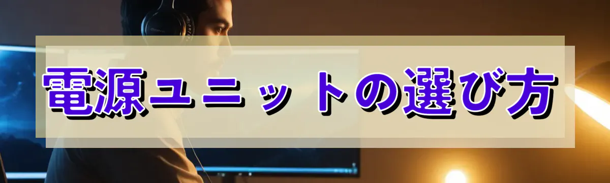 電源ユニットの選び方