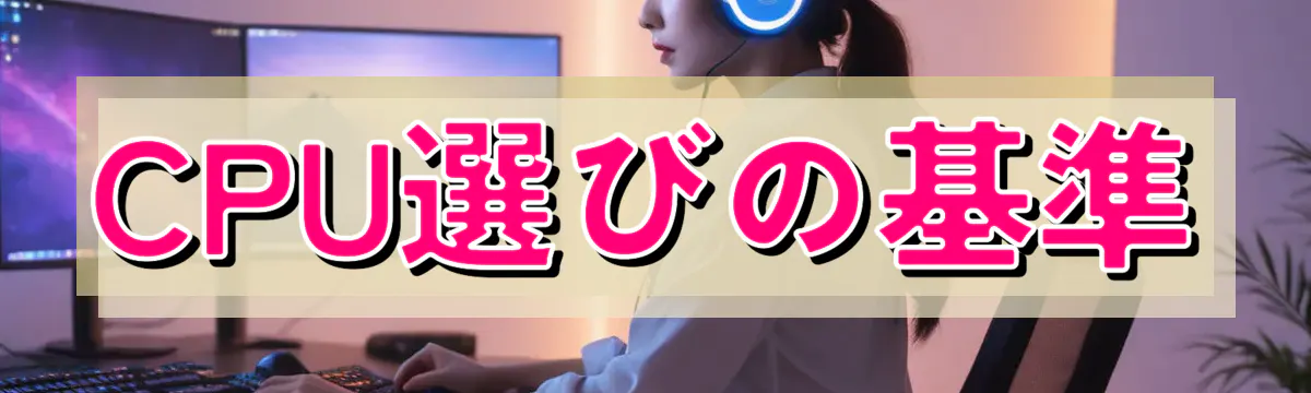 CPU選びの基準