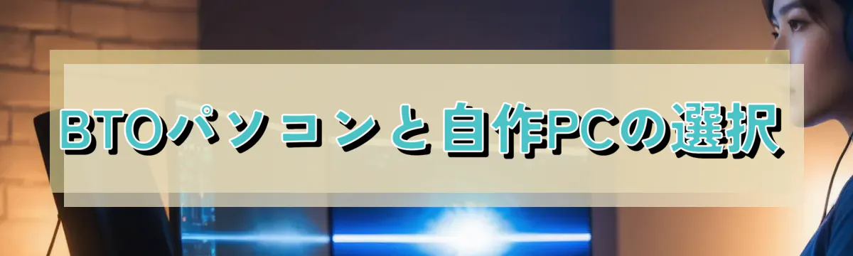 BTOパソコンと自作PCの選択