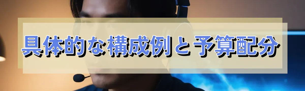 具体的な構成例と予算配分