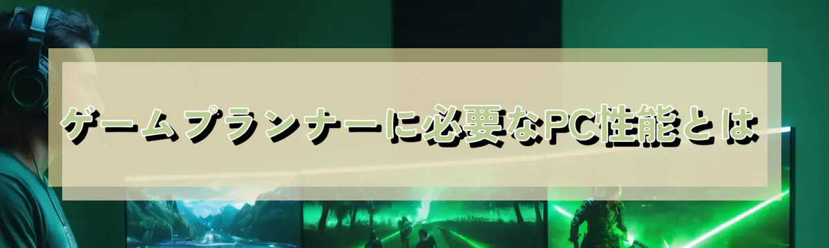 ゲームプランナーに必要なPC性能とは