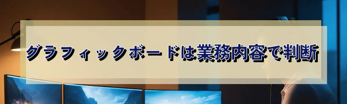 グラフィックボードは業務内容で判断