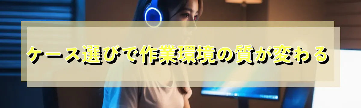 ケース選びで作業環境の質が変わる