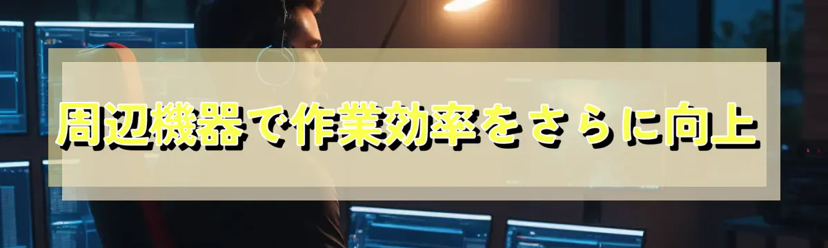 周辺機器で作業効率をさらに向上