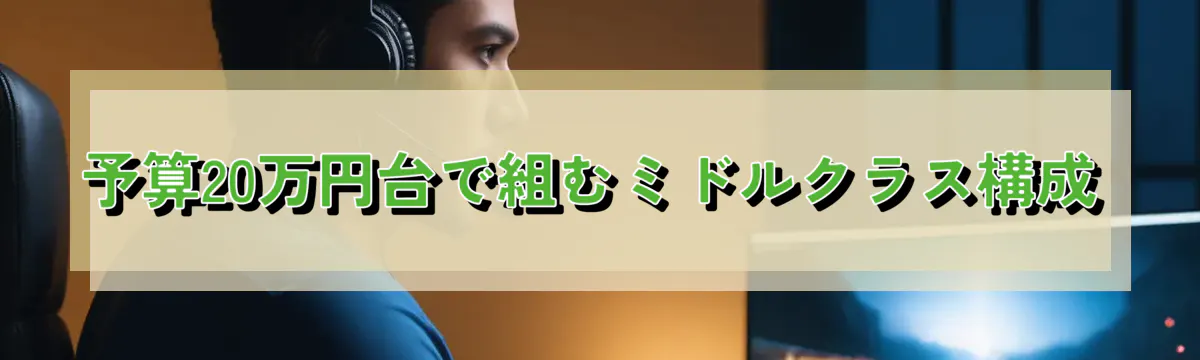 予算20万円台で組むミドルクラス構成