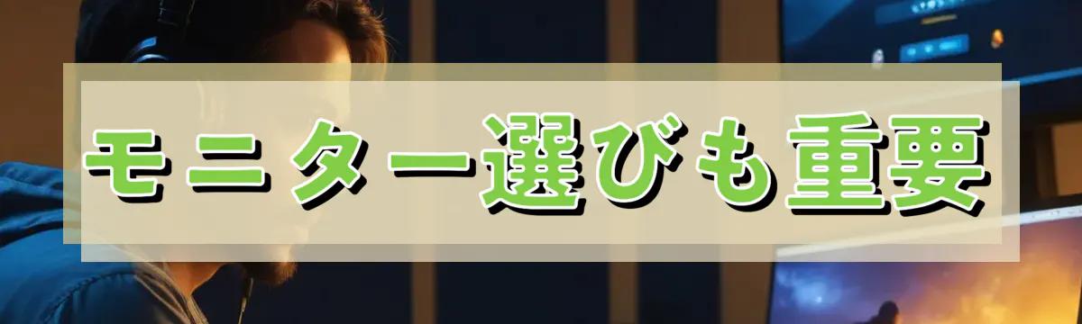 モニター選びも重要