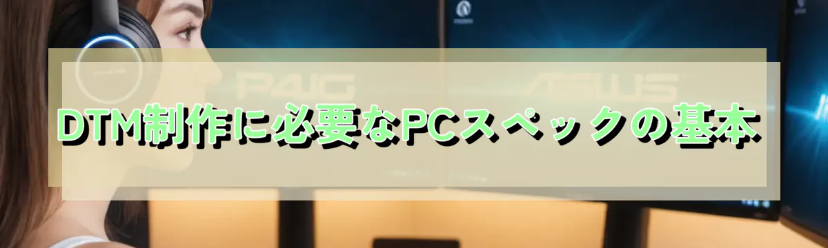 DTM制作に必要なPCスペックの基本