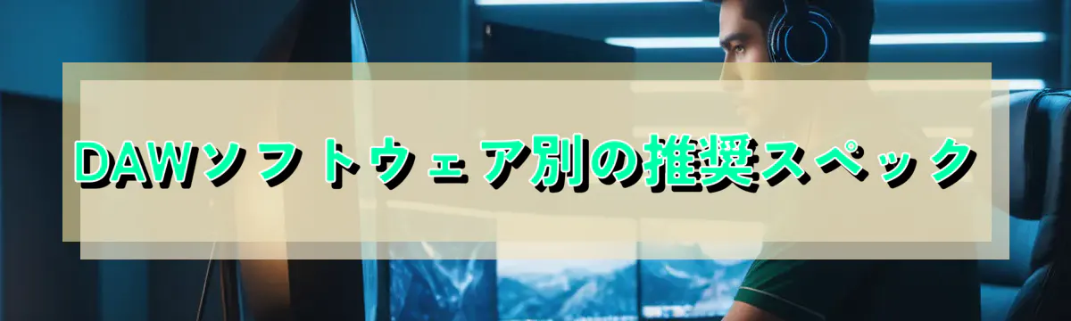DAWソフトウェア別の推奨スペック