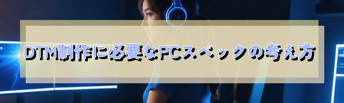 DTM制作に必要なPCスペックの考え方