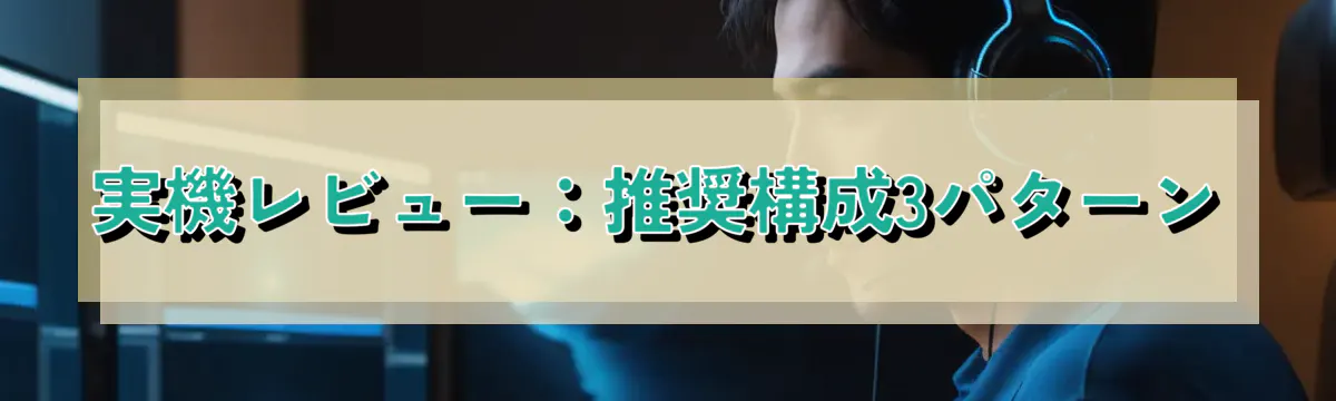 実機レビュー:推奨構成3パターン
