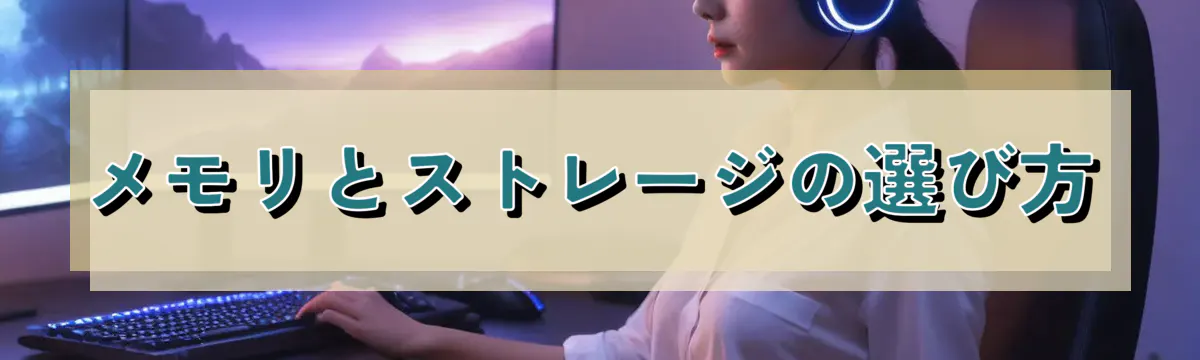 メモリとストレージの選び方