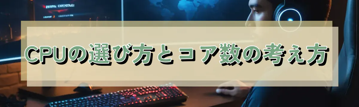 CPUの選び方とコア数の考え方