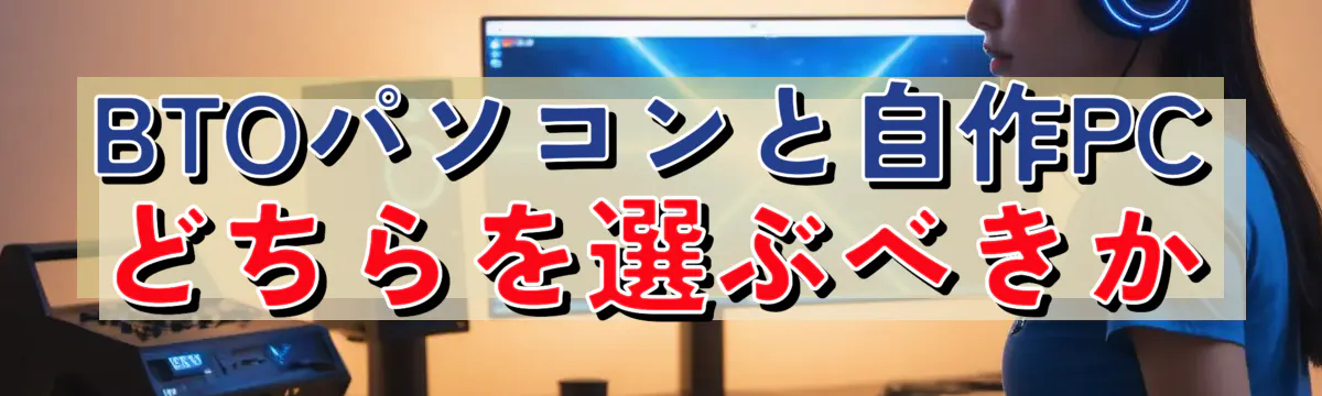 BTOパソコンと自作PCどちらを選ぶべきか