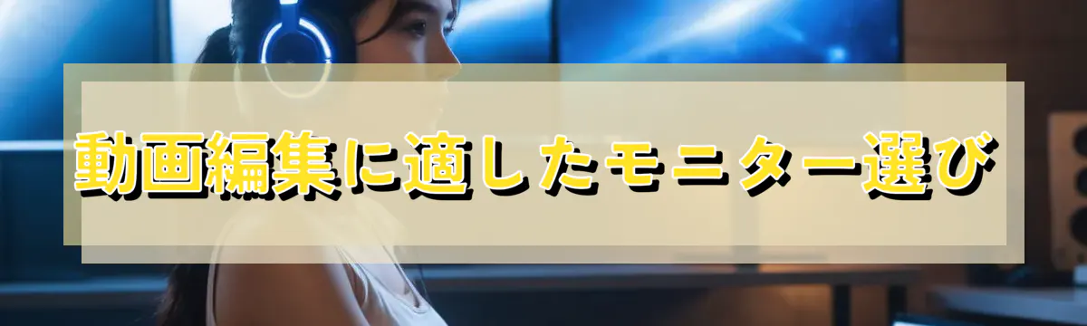 動画編集に適したモニター選び
