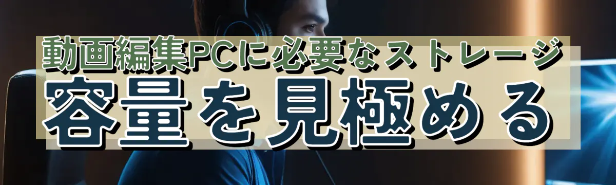 動画編集PCに必要なストレージ容量を見極める