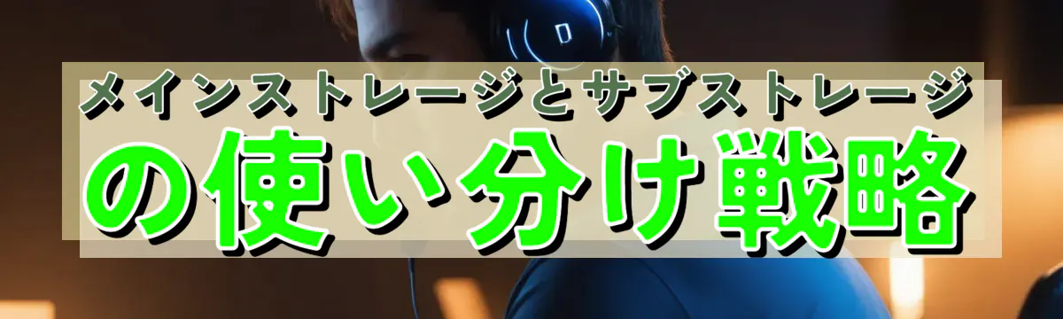 メインストレージとサブストレージの使い分け戦略