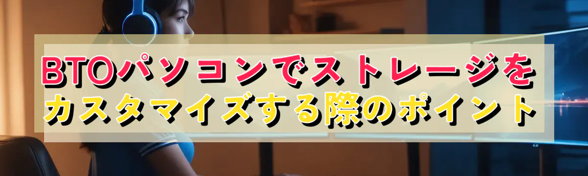 BTOパソコンでストレージをカスタマイズする際のポイント