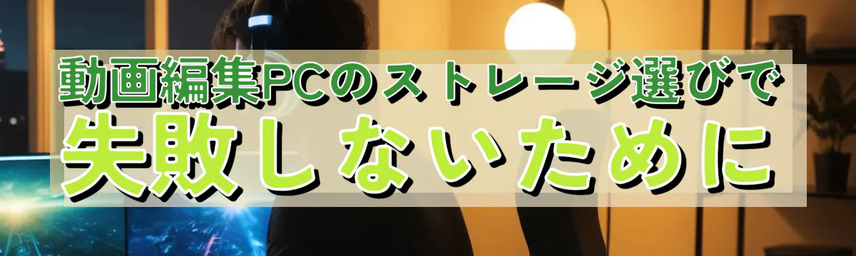 動画編集PCのストレージ選びで失敗しないために