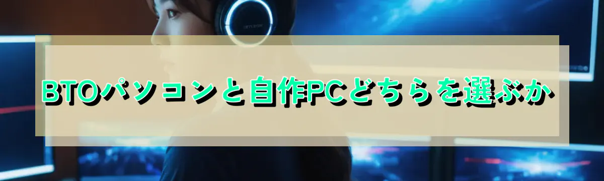 BTOパソコンと自作PCどちらを選ぶか