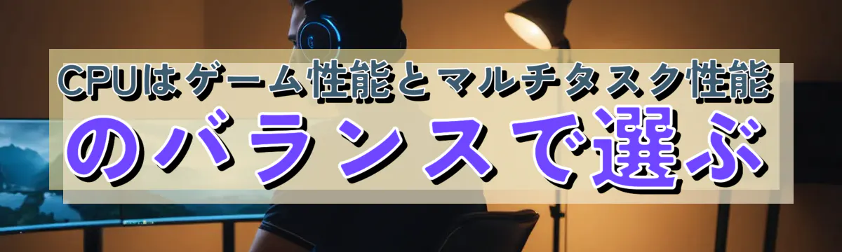 CPUはゲーム性能とマルチタスク性能のバランスで選ぶ