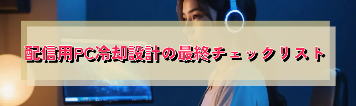 配信用PC冷却設計の最終チェックリスト
