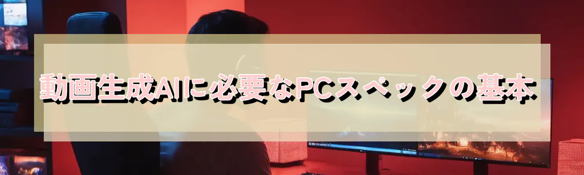 動画生成AIに必要なPCスペックの基本