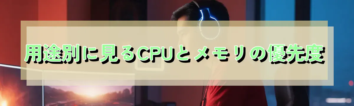 用途別に見るCPUとメモリの優先度