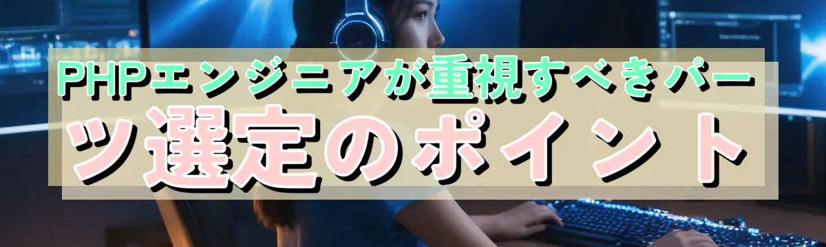 PHPエンジニアが重視すべきパーツ選定のポイント