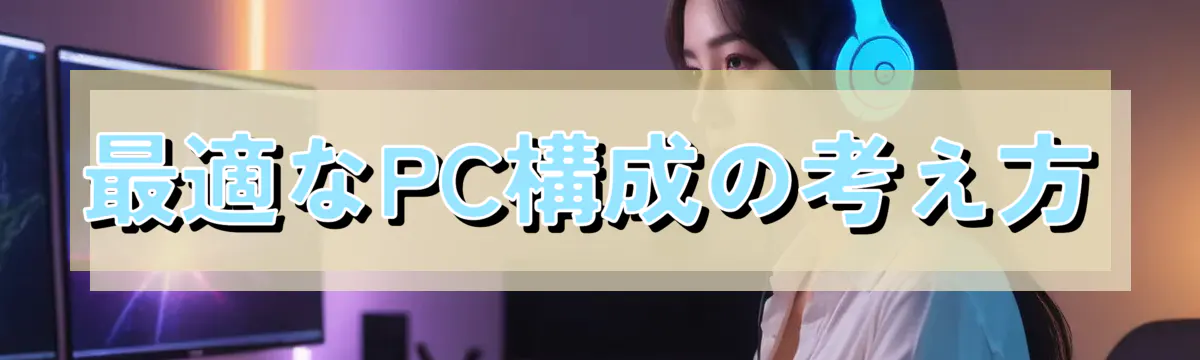 最適なPC構成の考え方