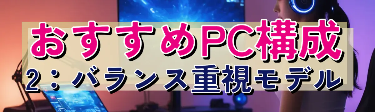 おすすめPC構成 2：バランス重視モデル