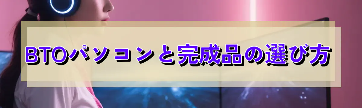 BTOパソコンと完成品の選び方