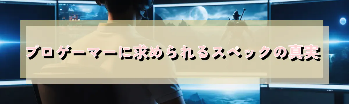 プロゲーマーに求められるスペックの真実