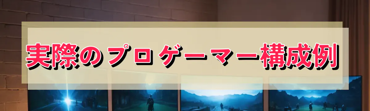 実際のプロゲーマー構成例