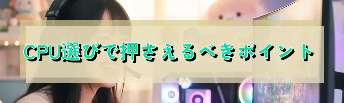 CPU選びで押さえるべきポイント