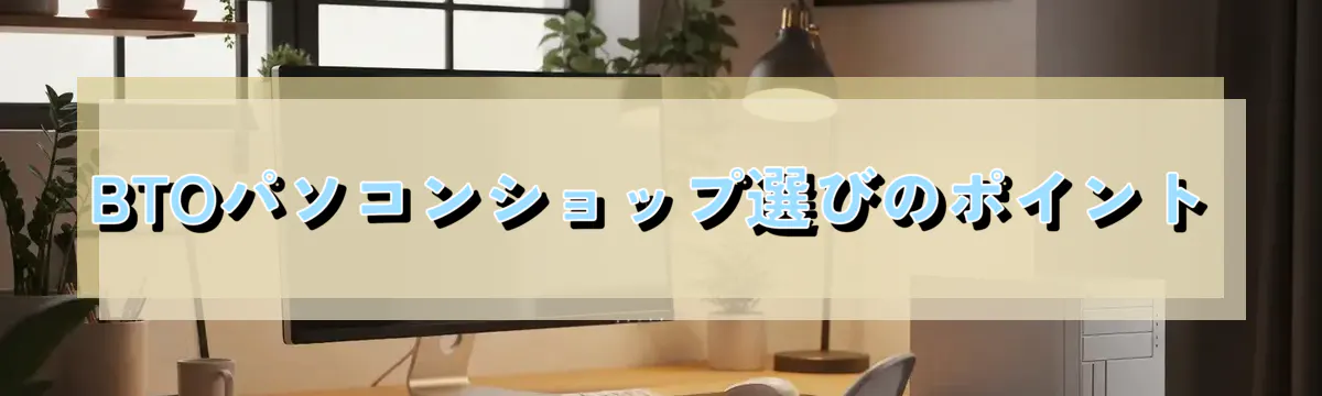 BTOパソコンショップ選びのポイント