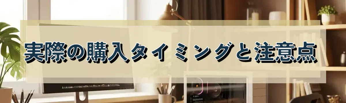 実際の購入タイミングと注意点