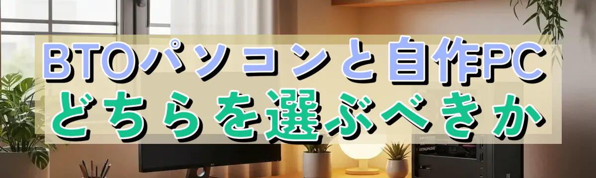 BTOパソコンと自作PCどちらを選ぶべきか