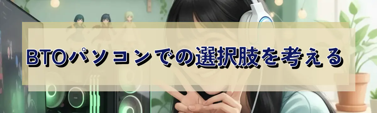 BTOパソコンでの選択肢を考える