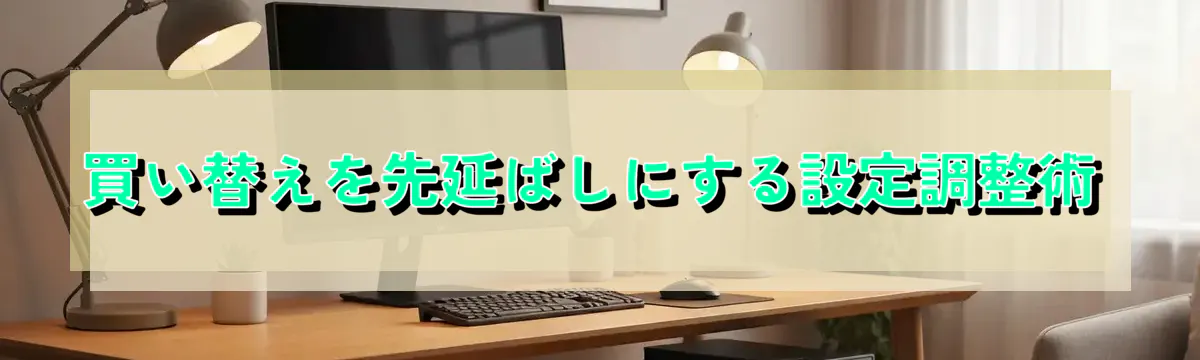買い替えを先延ばしにする設定調整術