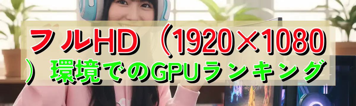フルHD(1920×1080)環境でのGPUランキング