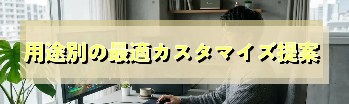 用途別の最適カスタマイズ提案