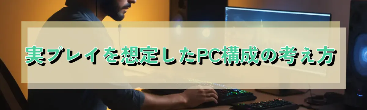 実プレイを想定したPC構成の考え方