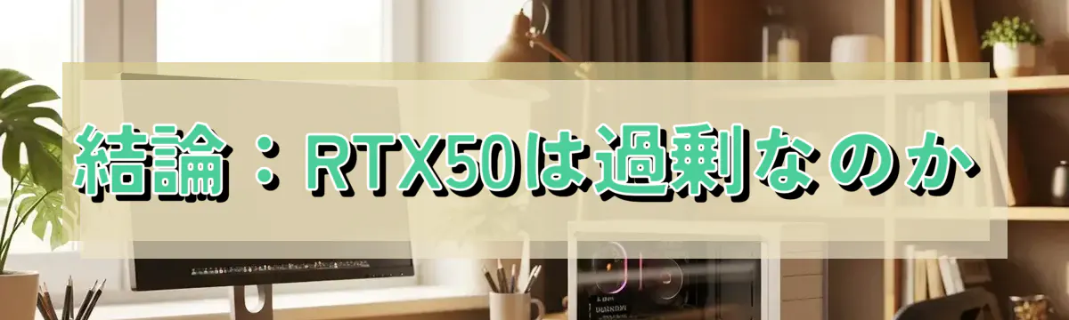 結論：RTX50は過剰なのか