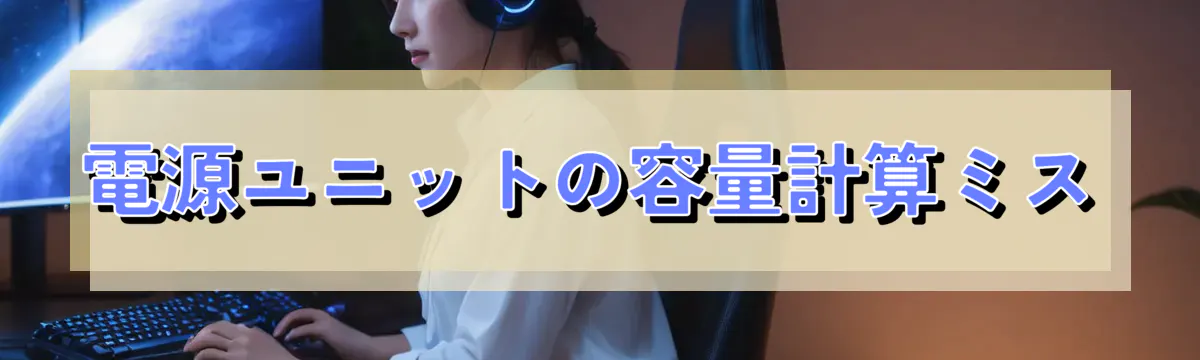 電源ユニットの容量計算ミス