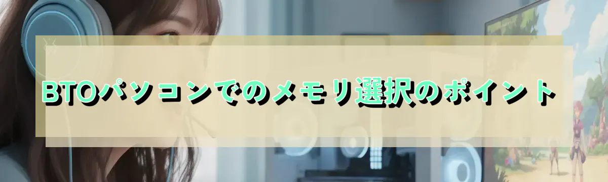BTOパソコンでのメモリ選択のポイント