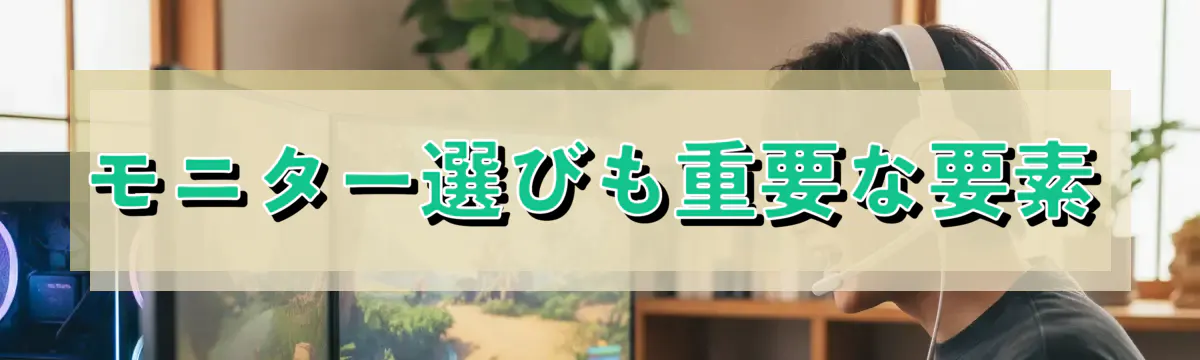 モニター選びも重要な要素
